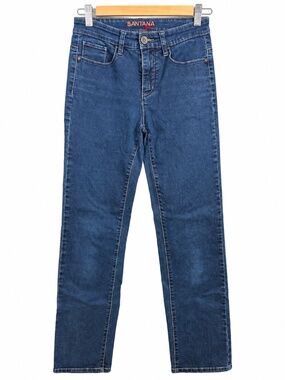 Santana Jeans Mid-Rise Straight Leg Blue Denim Jeans Size 6 x 32